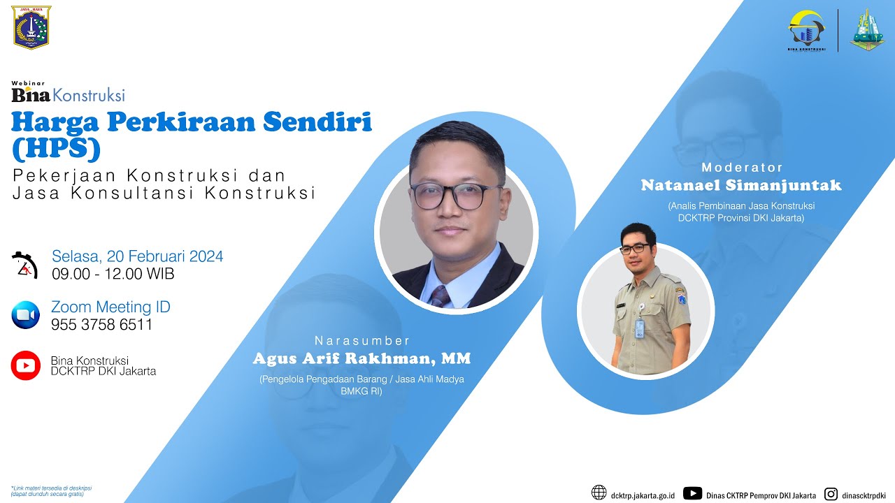 Webinar Harga Perkiraan Sendiri (HPS) Pekerjaan Konstruksi dan Jasa Konsultansi Konstruksi