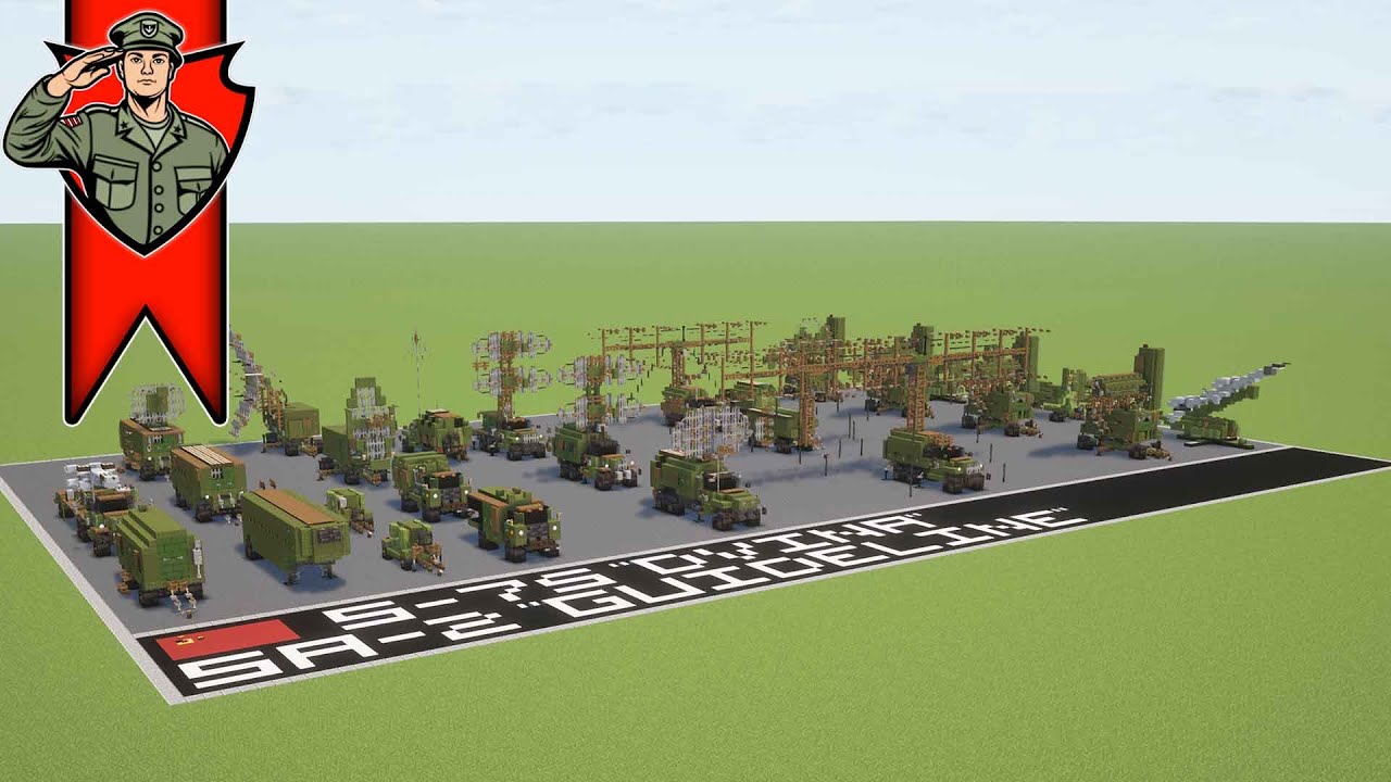 Minecraft - Демонстрация зенитно-ракетного комплекса С-75 «Двина» (НАТО: руководство по SA-2)!