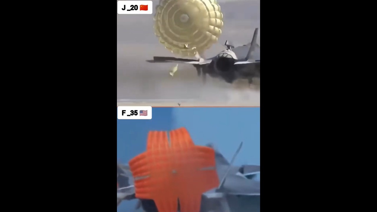 ​China's J-20 vs US F-35: Drag Chute Battle!