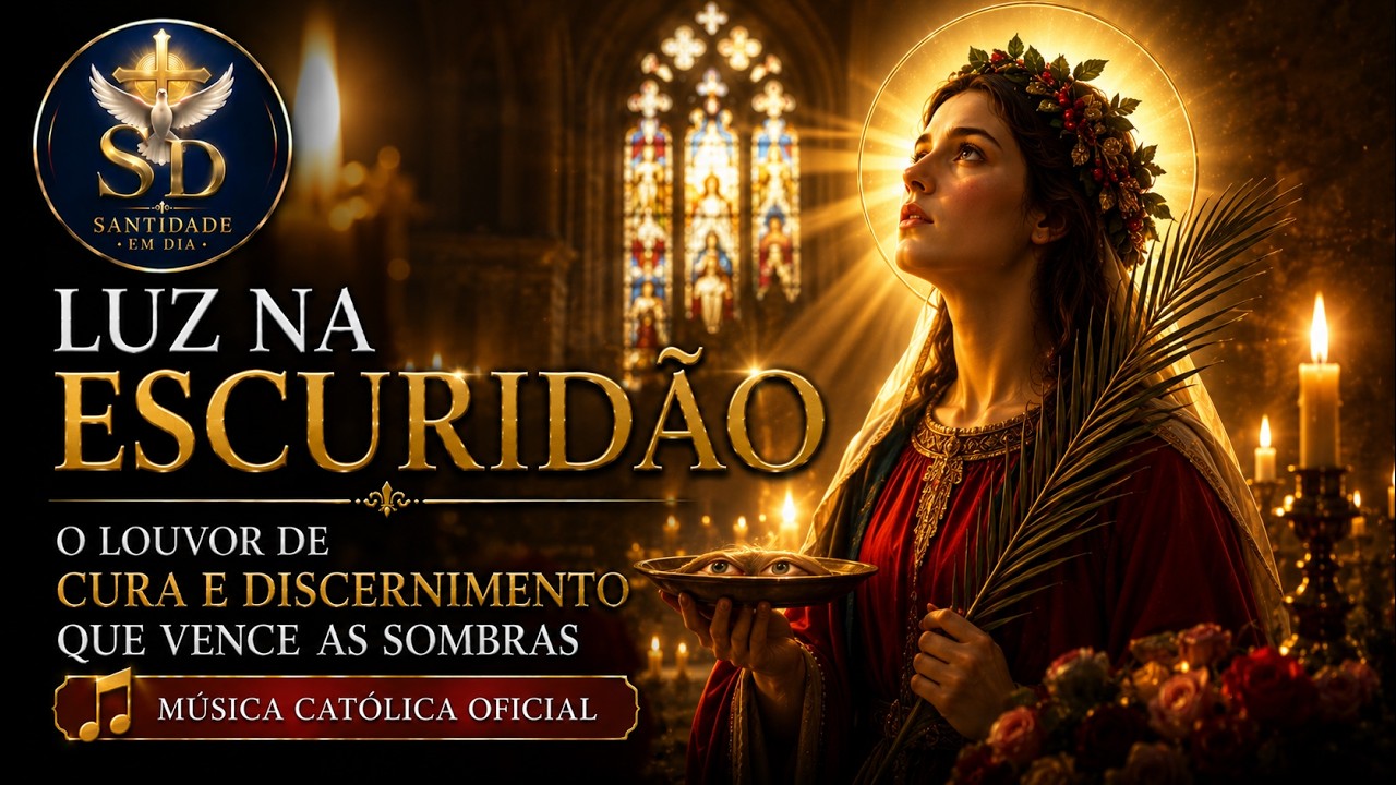 LUZ NA ESCURIDÃO | Louvor Católico Profundo de Cura, Discernimento e Fé #louvorcatolico #santaluzia
