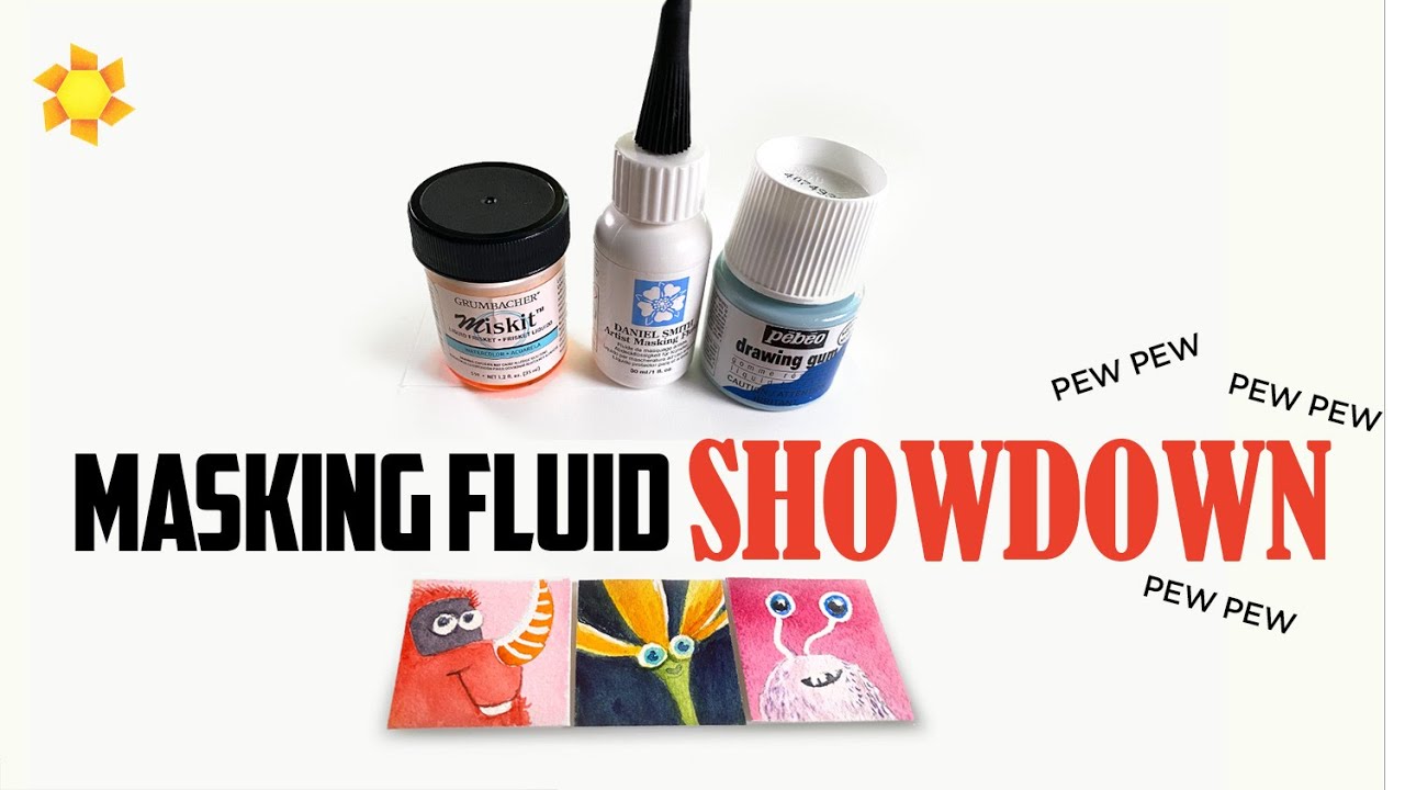 Masking fluid comparison for watercolor