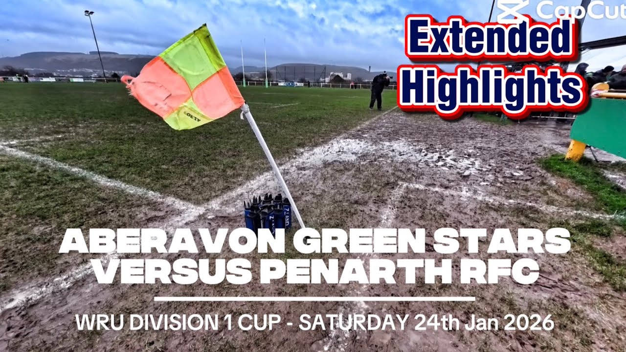 @agsrfc (Green Stars) vs Penarth RFC on Saturday 24/01/2026 in the WRU Division 1 Cup Quarter Final.