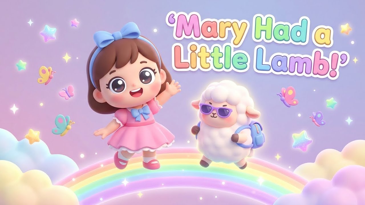 Mary had a Little Lamb | Nursery Rhymes & Kids Songs | 3d Cartoon songs | KidyVibe Tv