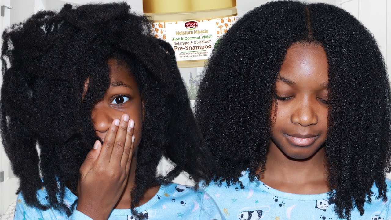 Step by step detangling routine for kids with thick natural hair
