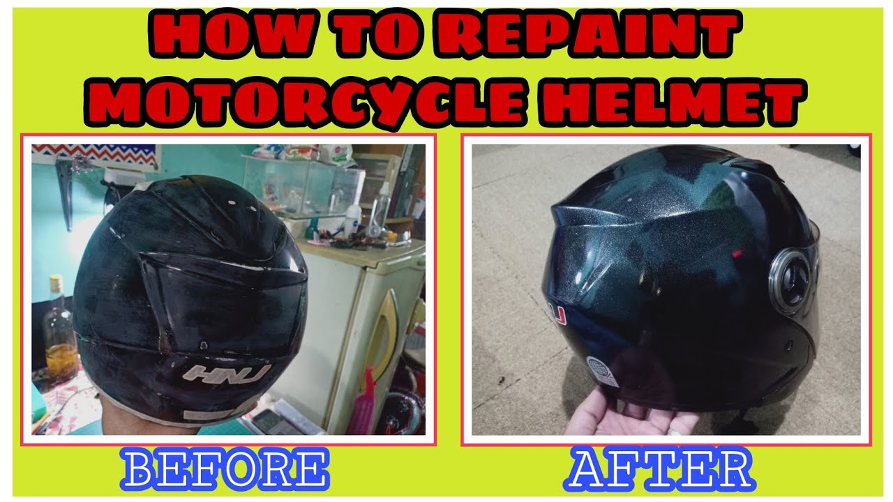 DIY How to Repaint Motorcycle Helmet | HNJ Half face #diyhelmetrepait #ridertipidtips