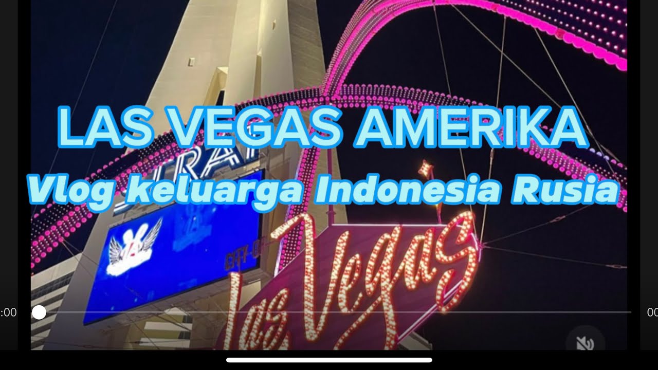 Keluarga Indonesia-Rusia  Pertama Kali Las Vegas ke casino!