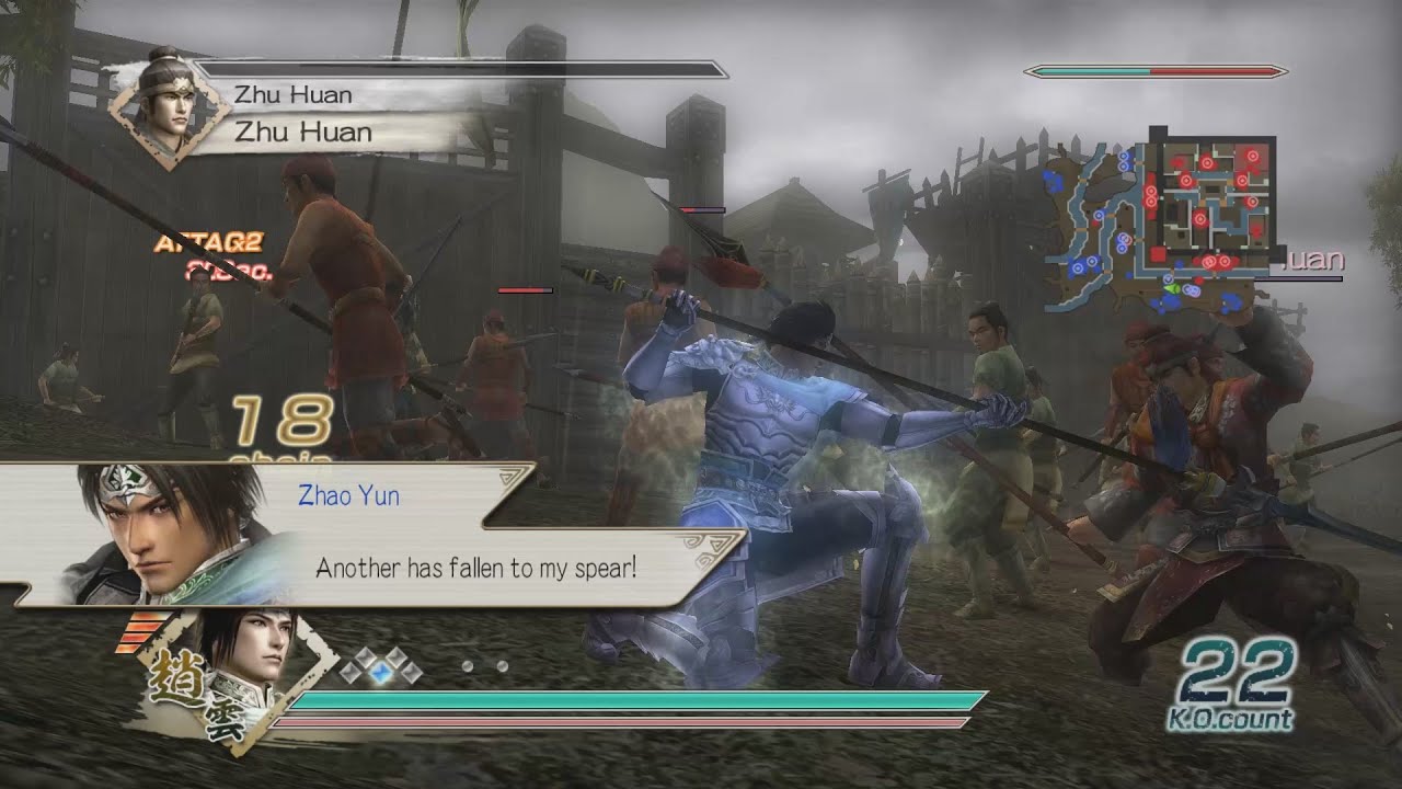 Dynasty Warriors 6 - Zhao Yun Free Mode - Chaos Difficulty - Battle of Fan Castle