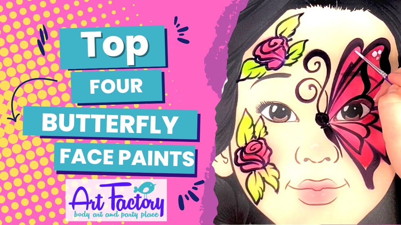 HOW TO FACE PAINT BUTTERFLY DESIGNS by the Art Factory