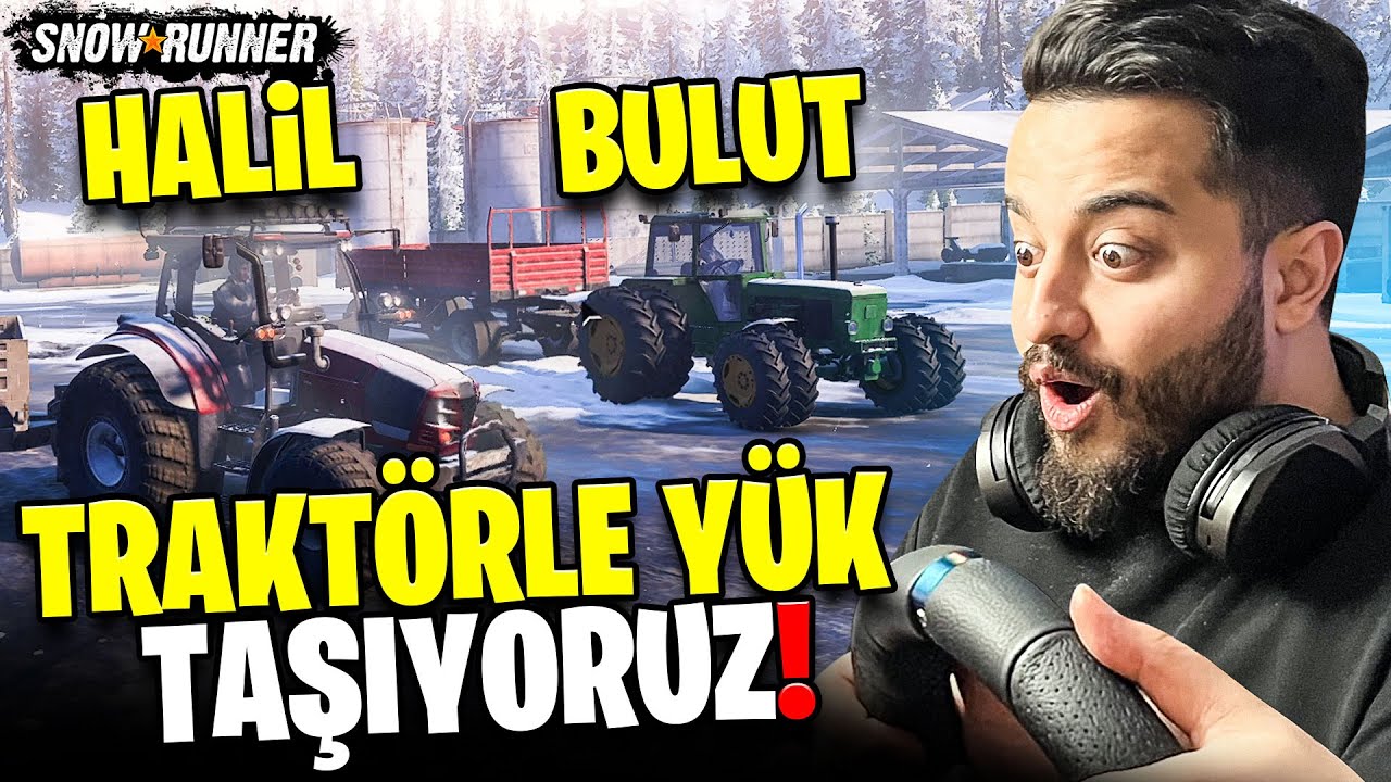 KARLI DAĞLARDA TRAKT&Ouml;RLER İLE Y&Uuml;K TAŞIDIK! EKİPLE SNOWRUNNER! EN İYİ FİZİKLİ OYUN!