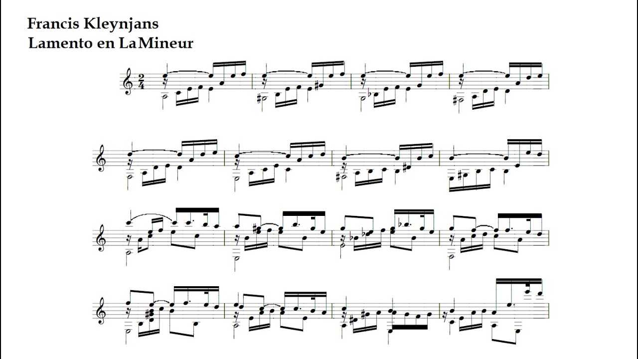 F. Kleynjans. Lamento en La Mineur