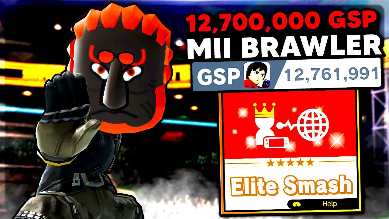 This is what a 12,700,000 GSP Mii Brawler looks like in Elite Smash