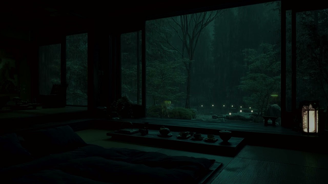 3 Rain Sounds in a Tranquil Garden No Ads ⛈ For Deep Sleep & Relaxation   YouTube