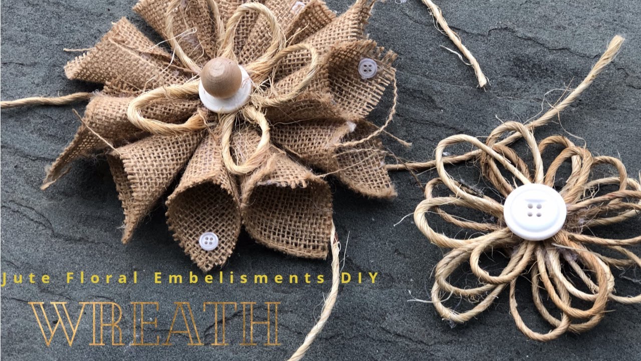 How to make Jute Flowers. Rope Floral Embellishments DIY