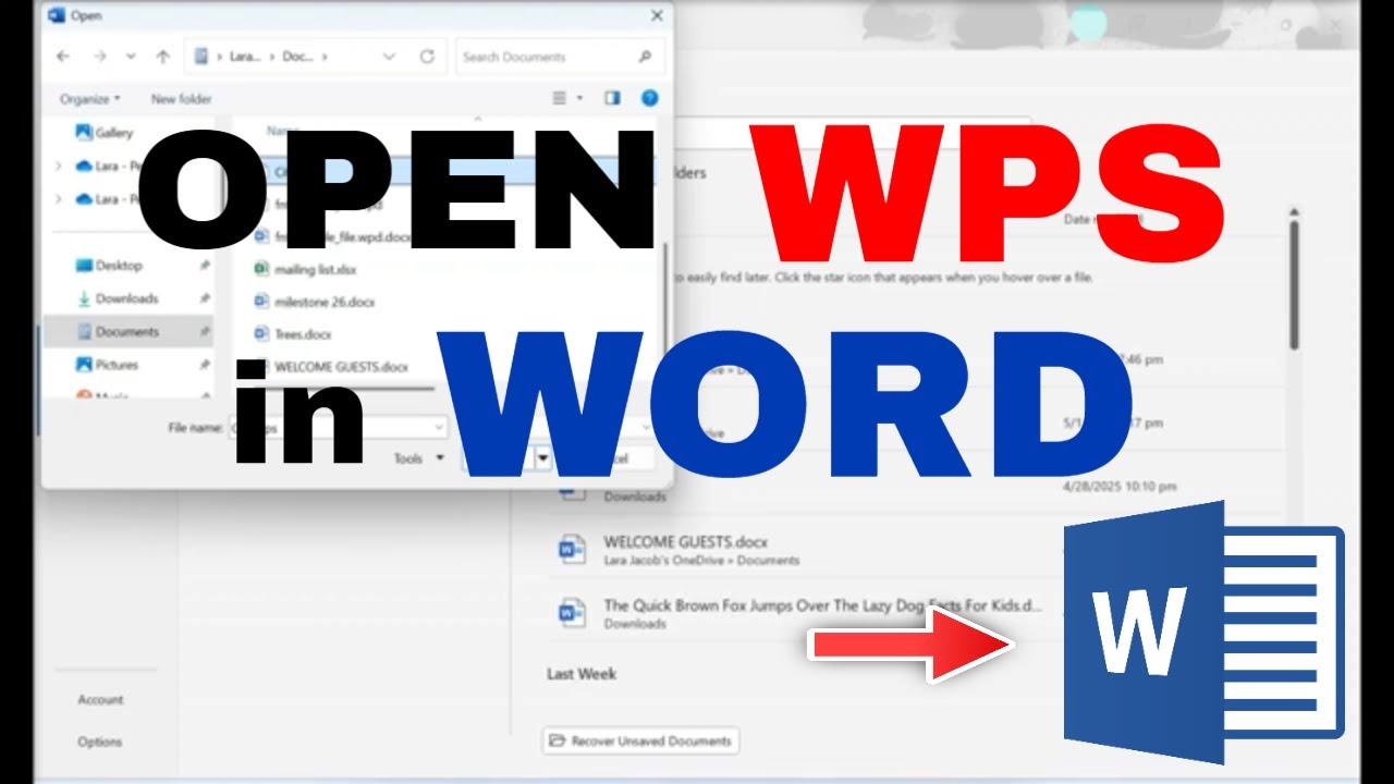 How to Open a WPS File in Microsoft Word (Tutorial)