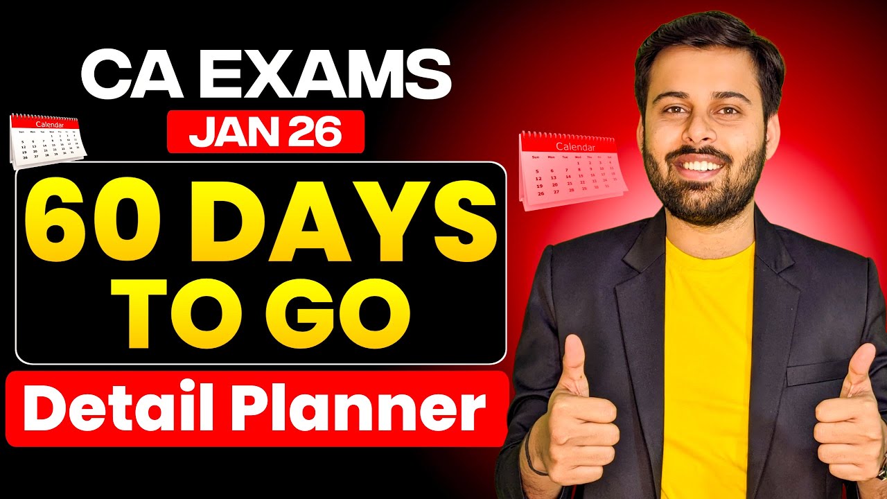 CA Foundation & CA Inter 60 Days Master Plan For Jan 26 | AIR Confirmed