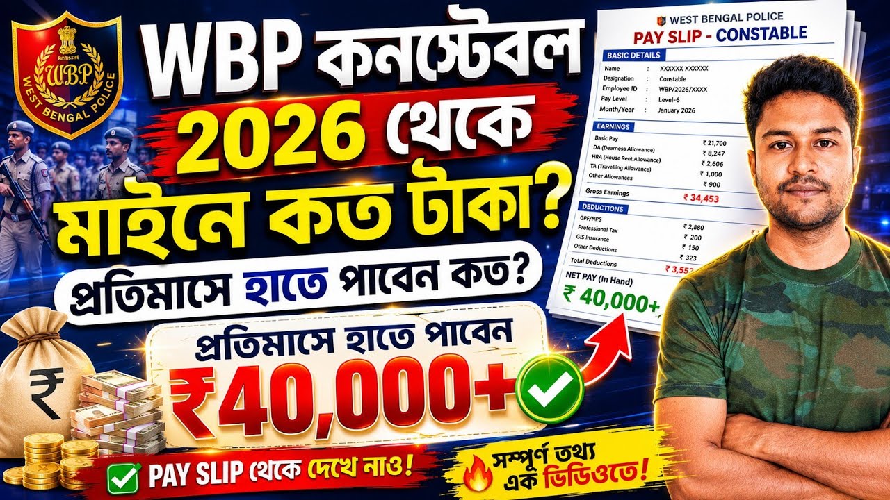 🚨 2026 থেকে WBP Constable-এর বেতন কত? PAY SLIP দেখে চমকে যাবেন! 😱