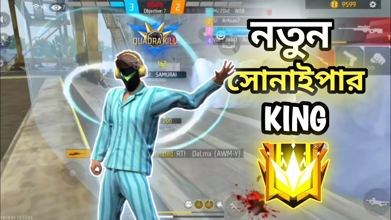 CS Rank ACE with Sniper | One Tap Sniping Gameplay | Free Fire Sniper Ace