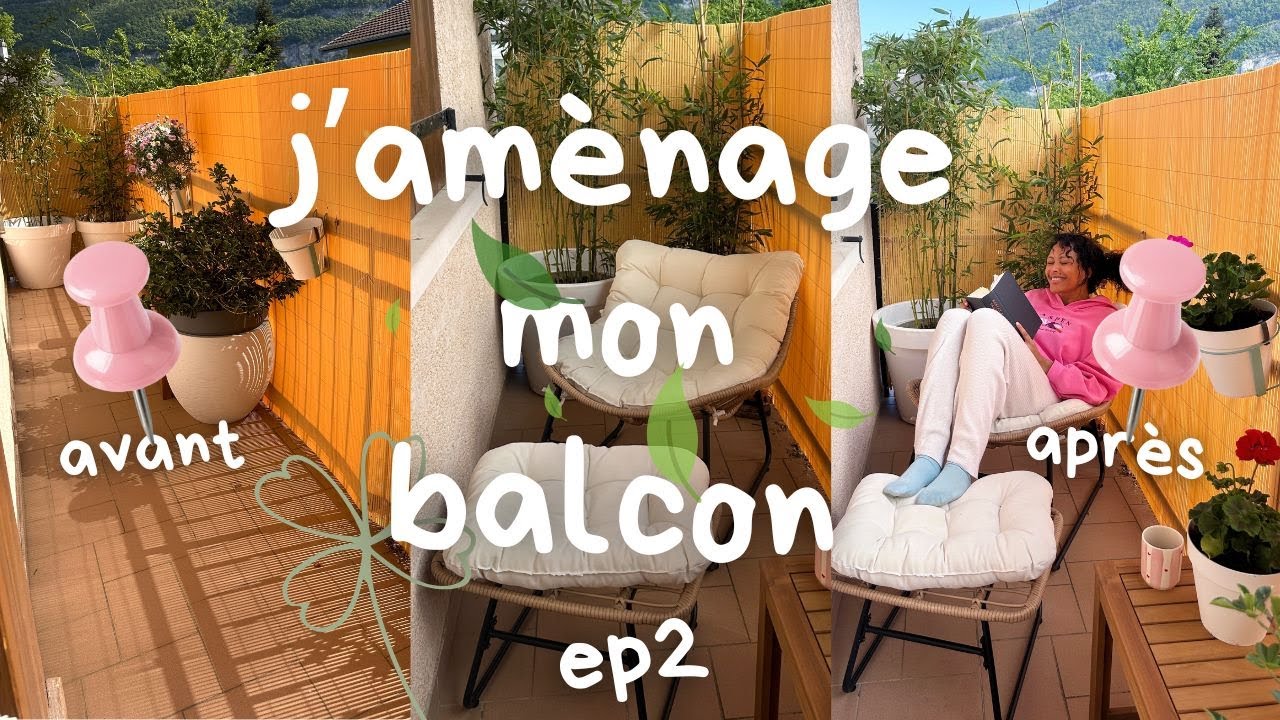 VLOG Décoration / Je continue d’aménager mon balcon (et mes derniers achats) 🌸🌷🪴