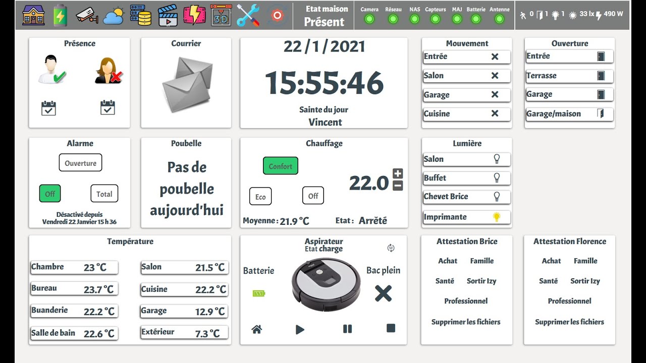 Interface domotique #Jeedom