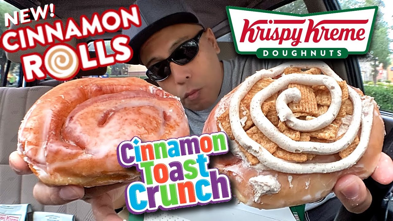 KRISPY KREME NEW CINNAMON ROLLS (Cinnamon Toast Crunch) REVIEW