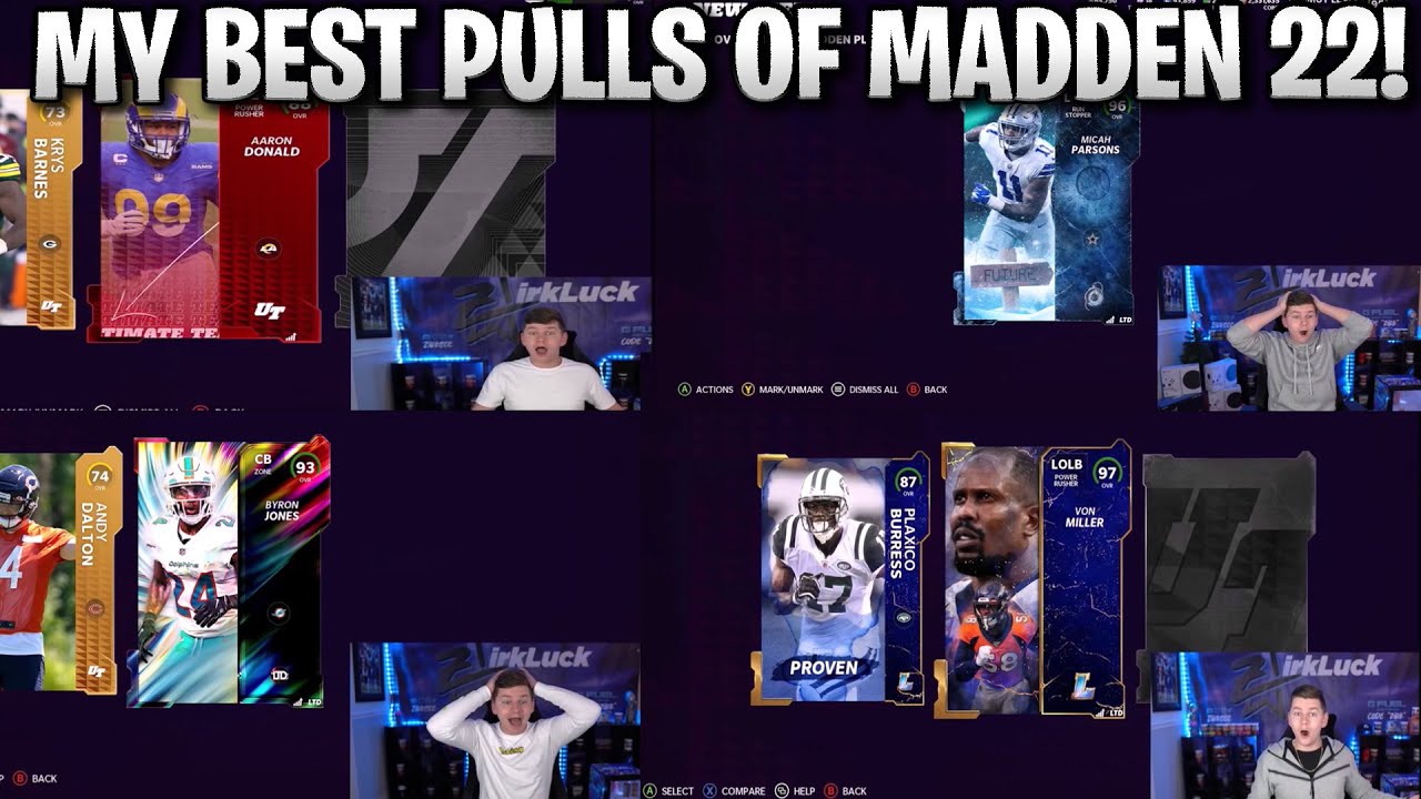 MY BEST PULLS OF MADDEN 22! BEST PACKS OF THE YEAR! | MADDEN 22 ULTIMATE TEAM