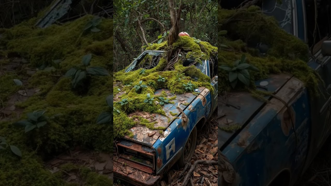 Who Left This Police Car Buried in Vines? 🚔🌱 #shorts #horror #viralshorts