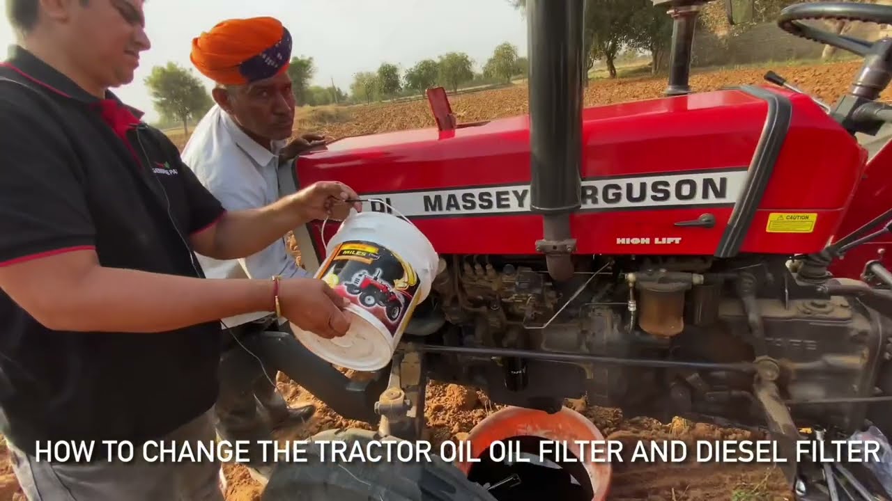Tractor Engine Oil Changing Video In 10 Minutes | Tractor Service At Home By Surendra Khilery | Tafe
