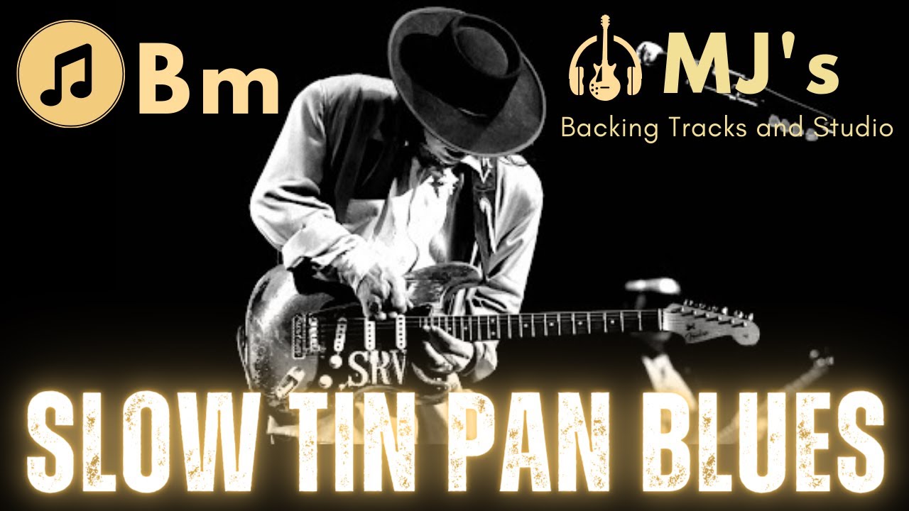 Slow Heartfelt Blues SRV style in B minor | Guitar Backing Track