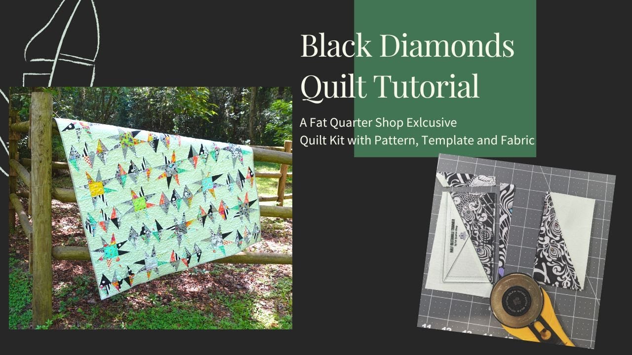 Black Diamonds Quilt Kit Tutorial with Half Rectangle Trimmer Tool