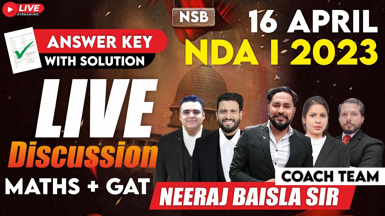NDA 1 2023 Answer Key | COMPLETE Maths & GAT | NDA 16 april answer key & paper solution |THE COACH