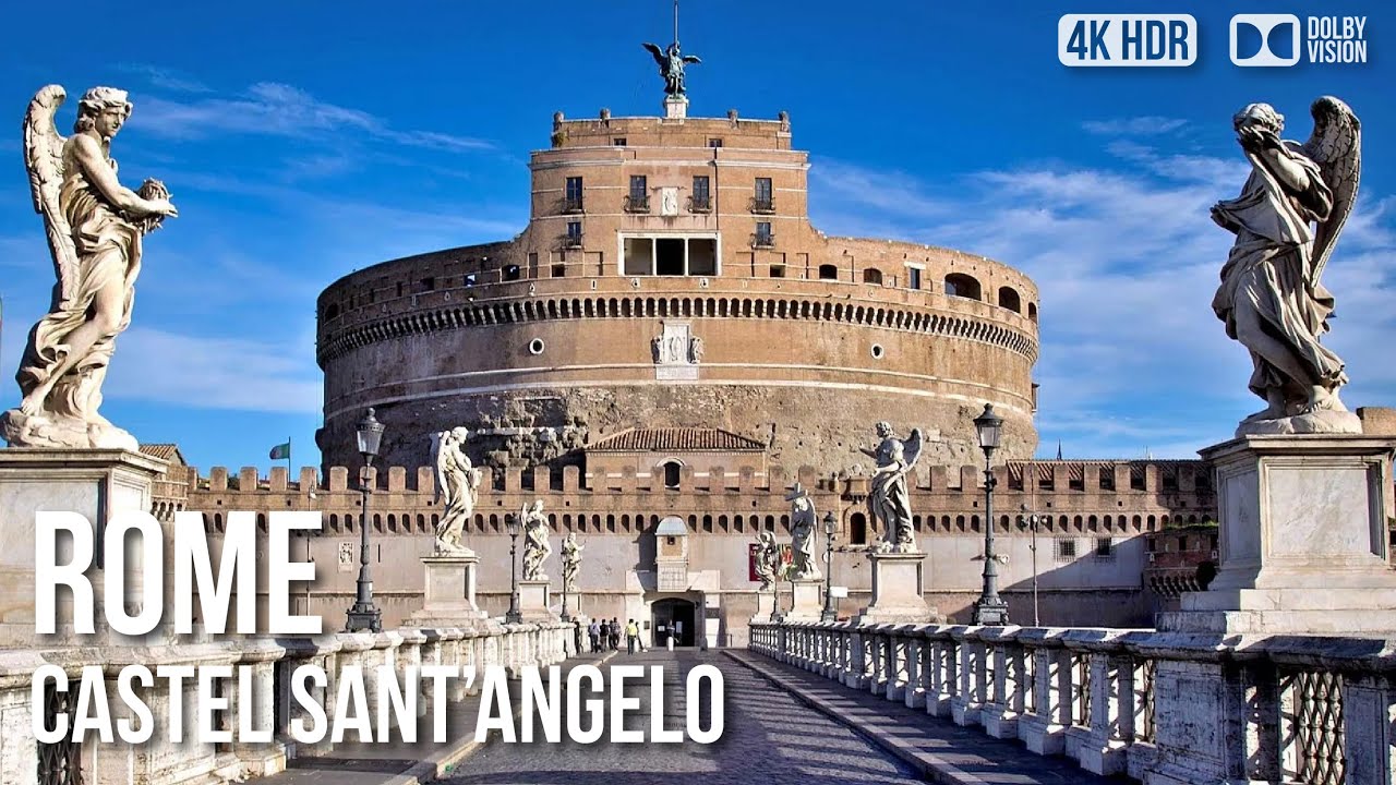 Castel Sant'Angelo (The Mausoleum of Hadrian), Rome -  🇮🇹 Italy [4K HDR] Walking Tour