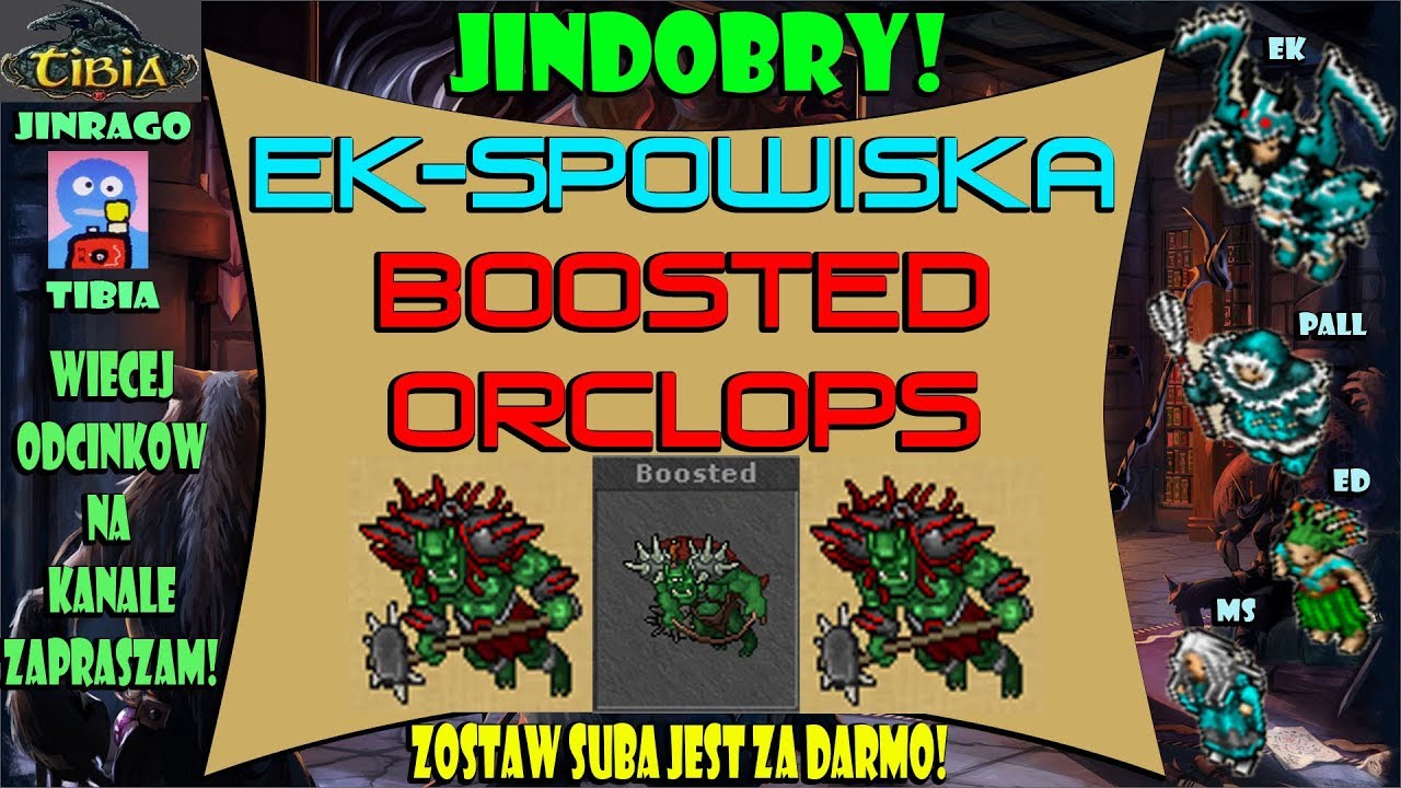 Tibia - Orclops Doomhauler Boosted 1kk/h+ Exp 138lvl EK-spowiska