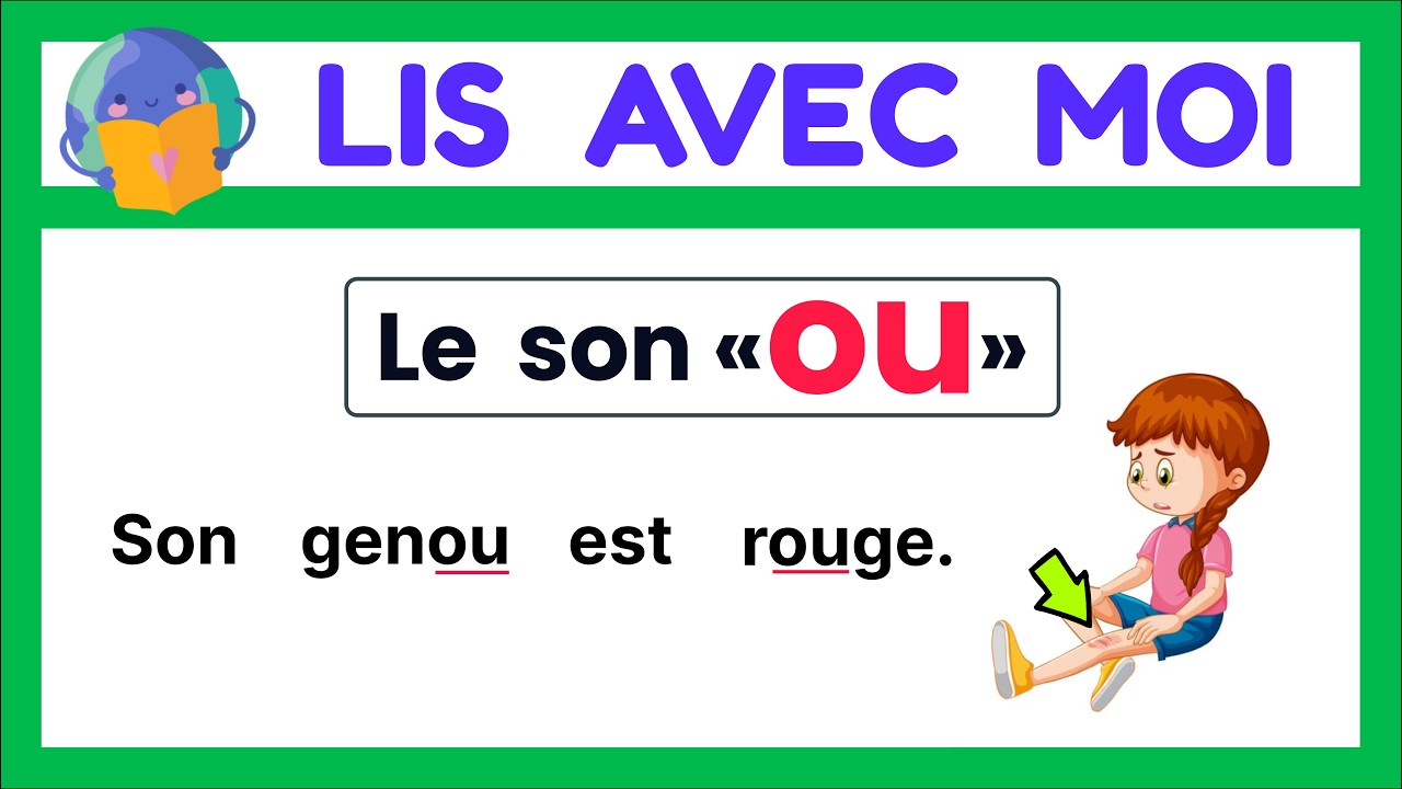 Easy French Reading Practice for Kids | Lis avec moi | Le son OU | Practice reading in French