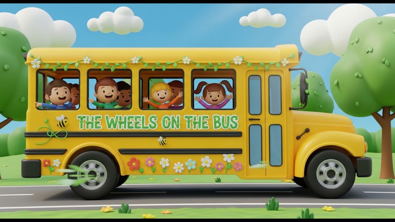 🚌🌸 Wheels on the Bus SPRING EDITION! 🌼🐝 Fun Kids Song 🎶