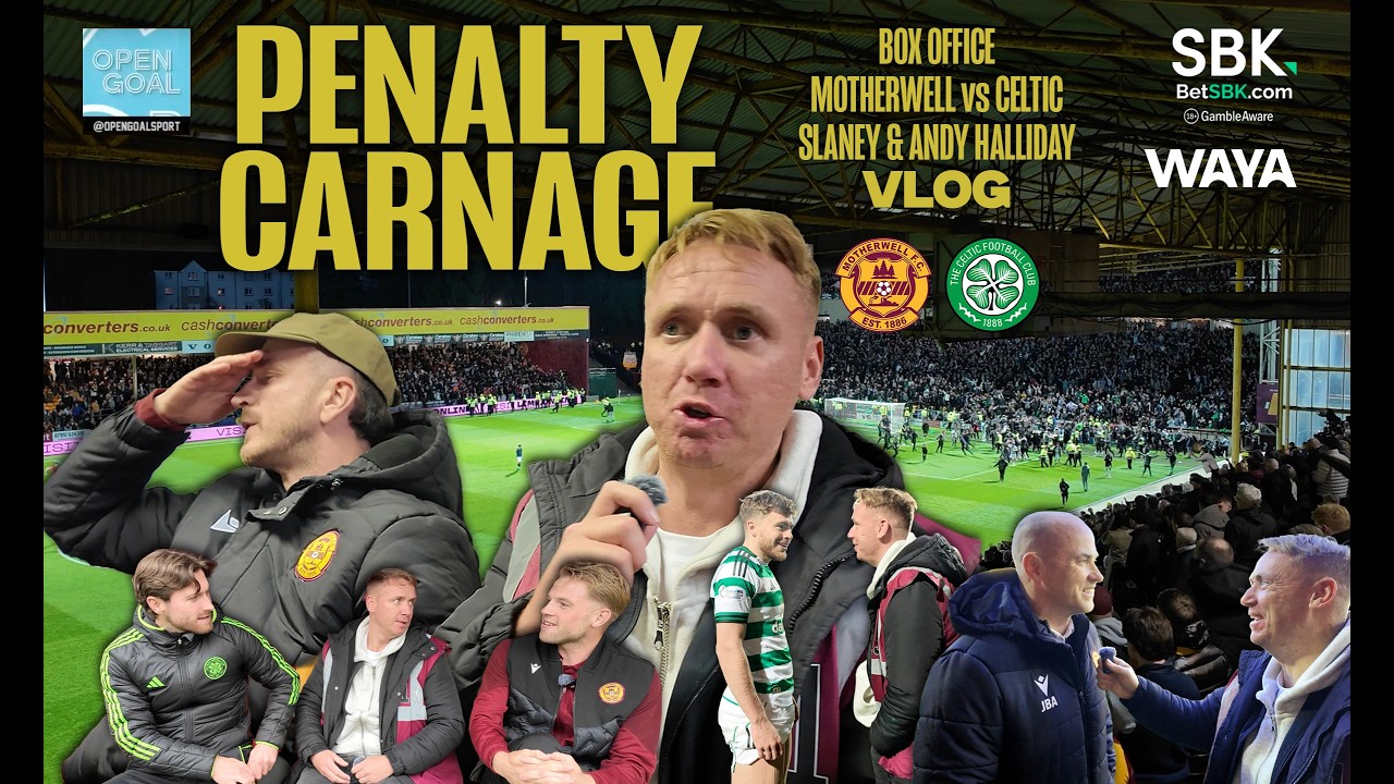 96th MINUTE PENALTY MADNESS AT FIR PARK! | Slaney & Andy Halliday Vlog Motherwell v Celtic Drama!