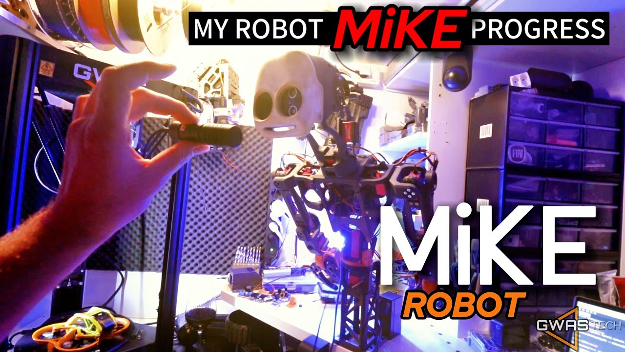 My new 3D printed ROBOT MiKE [How to build Robot] - First CODE Test