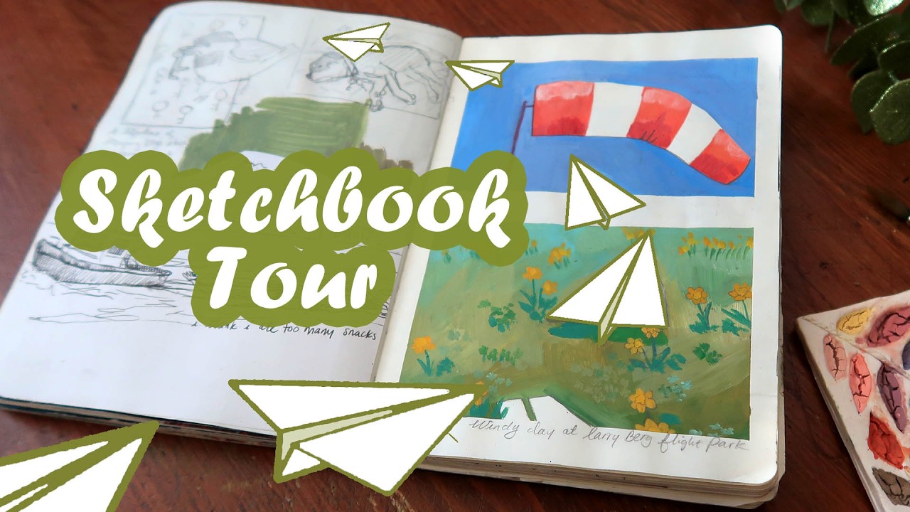 Tour my messy sketchbook from the dollar store