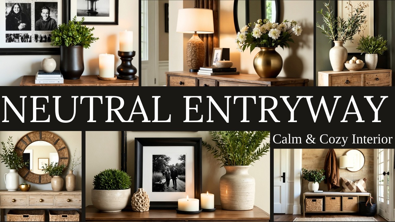 Neutral Entryway Decor Ideas | Calm & Cozy Interior Styling for a Warm Welcome