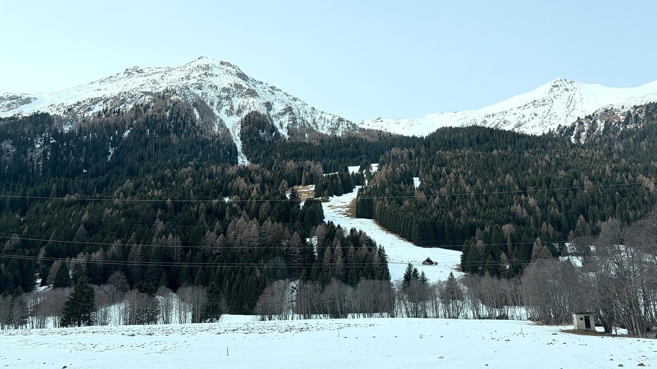 Icy roads Canton of the Grisons Switzerland