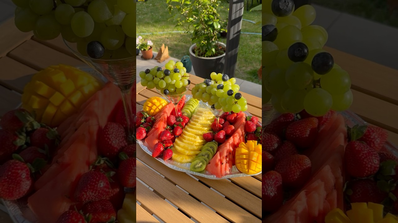 Fruits platter🍍🍓🥝🍇🍉