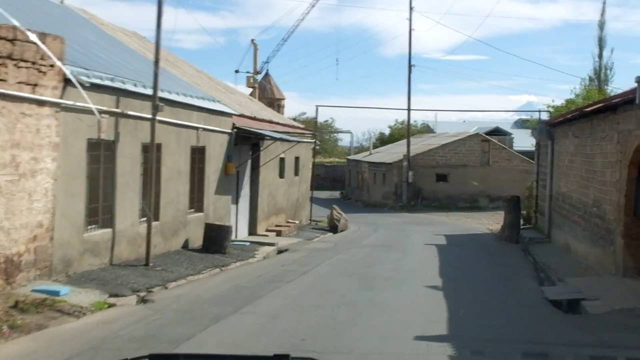 Driving through the village of Voskevaz