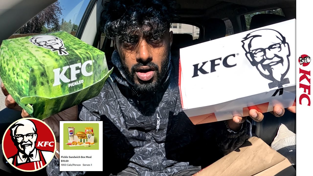 KFC's NEW PICKLED MENU Has Just Arrived in NORTH AMERICA | Pickle Sandwich, Pickle Fries Mukbang
