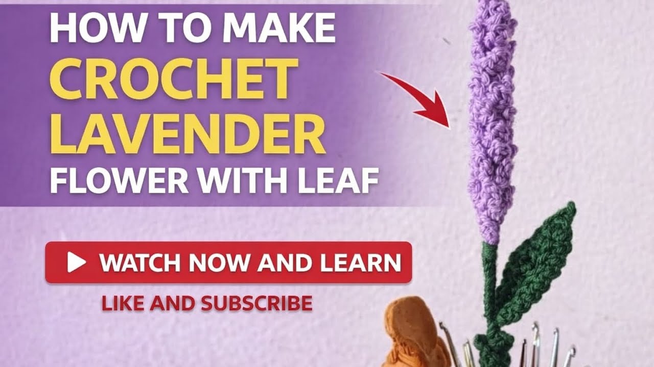How to Crochet Lavender|Easy Crochet Lavender Flower|Easy Step by Step|Tutorial for Beginners 