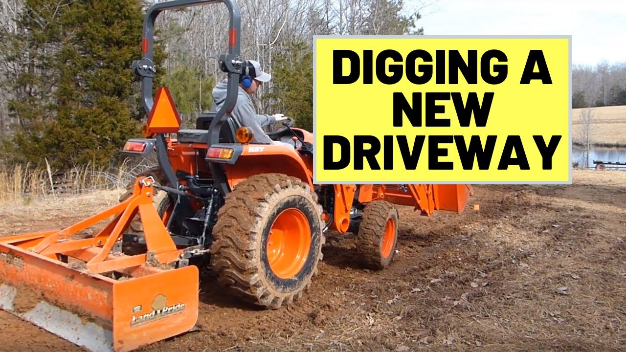 #20 Рытье новой подъездной дороги с помощью Kubota L3901 и коробчатого отвала BB2560