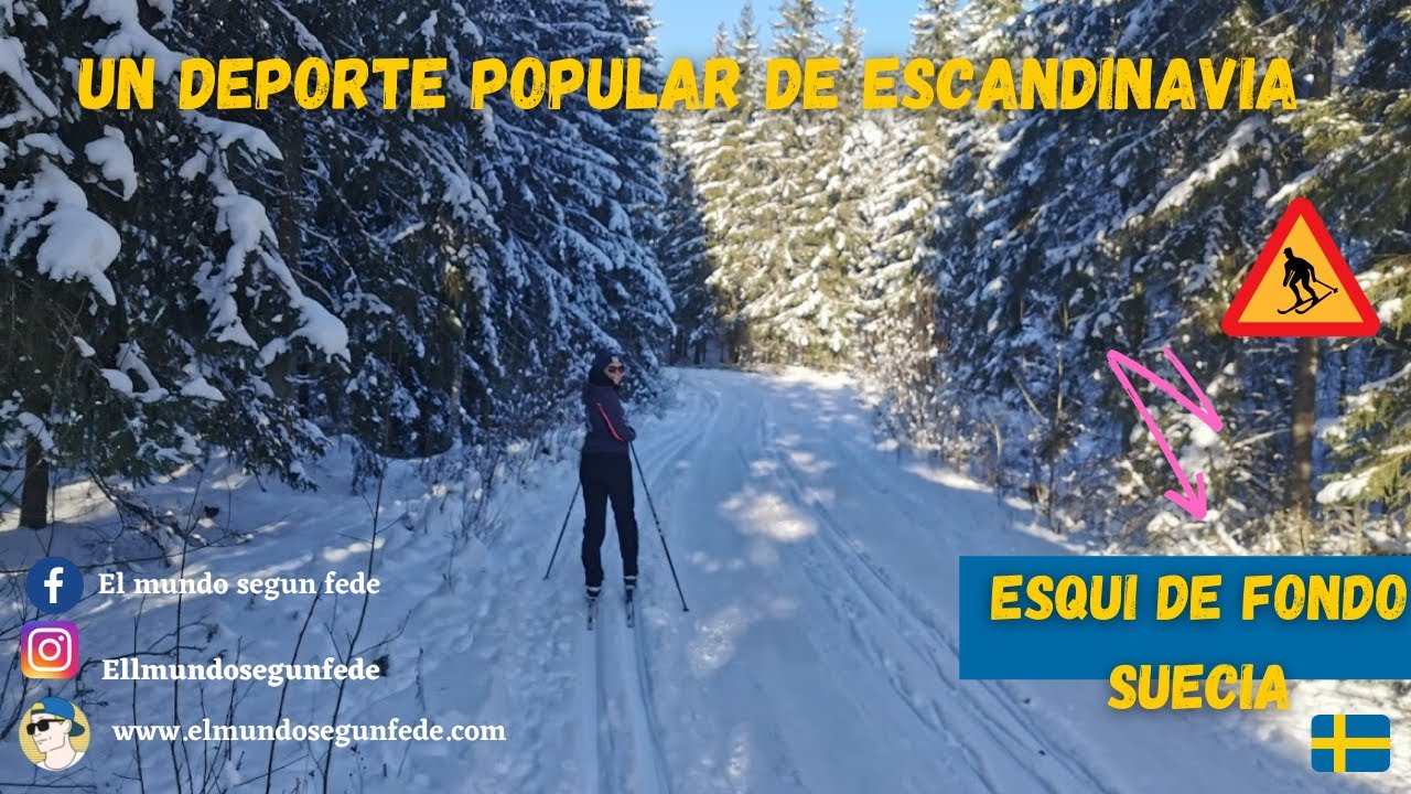 Entrenando en la nieve esquí de fondo