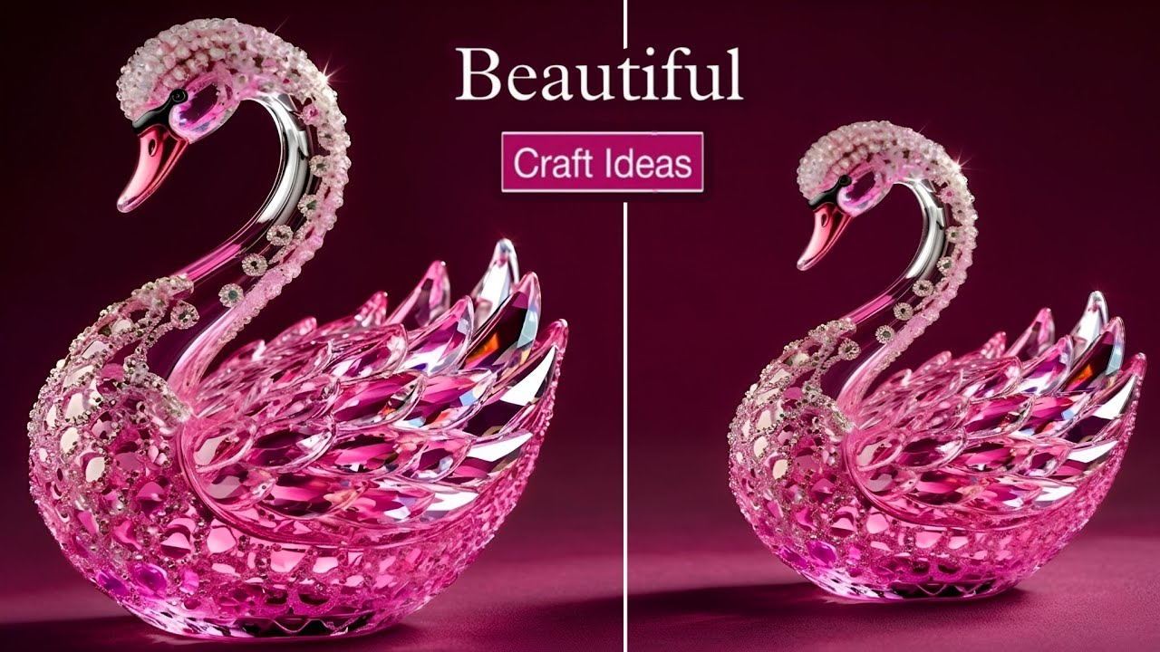 How To Make Glass-Like Craft From Plastic Bottle | Home Decor | Best Out Of Waste 🩷🤭