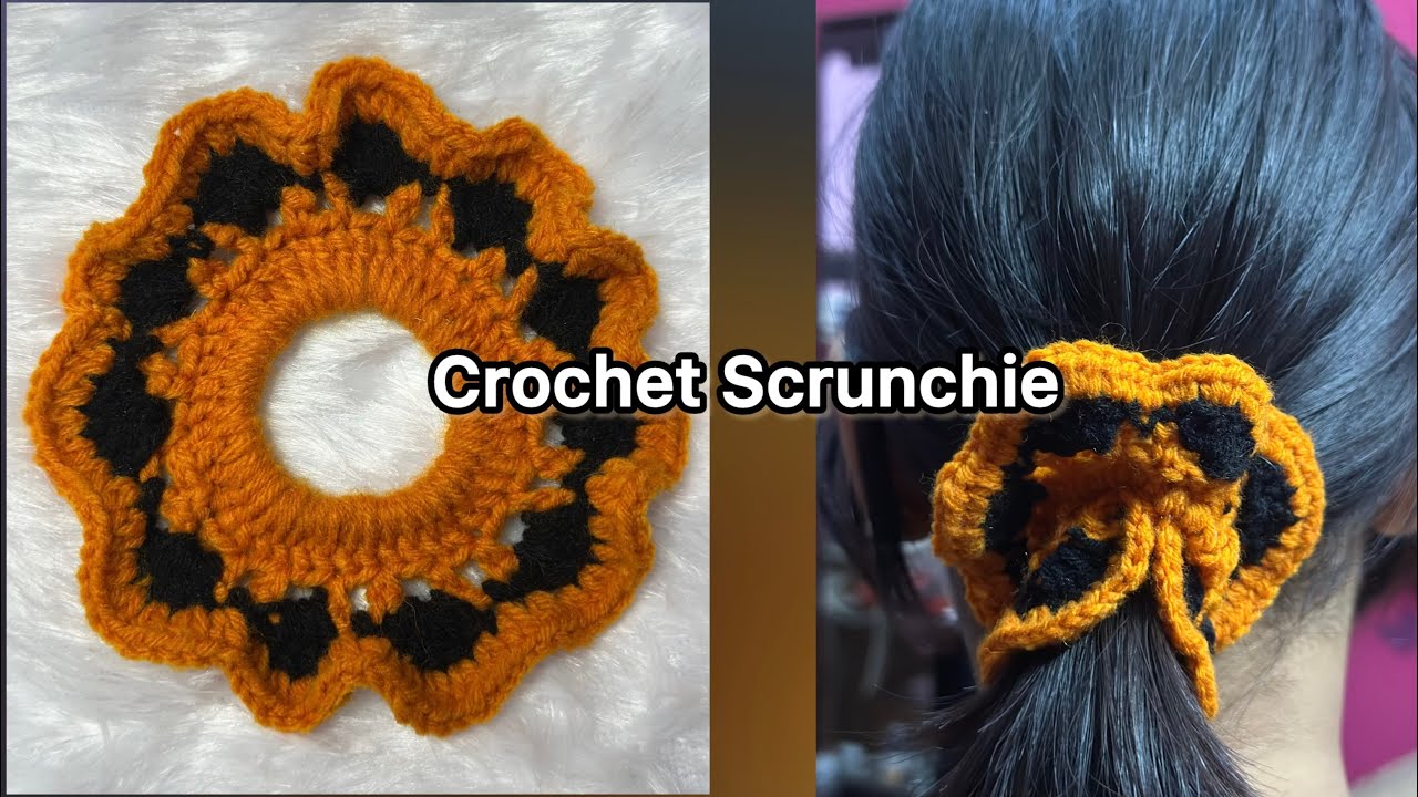Easy And Stylish Crochet Idea ❤️ Make Crochet Scrunchie At Home - Woollen Craft DIY - Trending Now