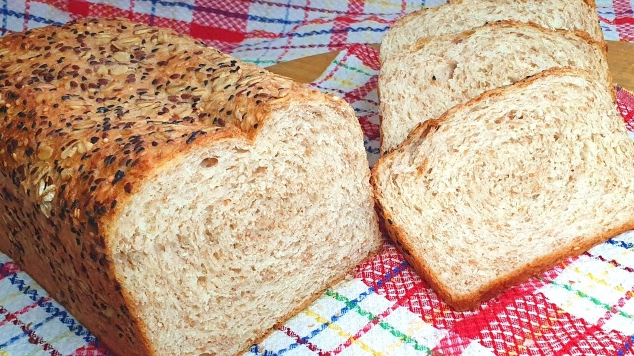 خبز التوست pain de mie بالفرينة الكاملة صحي وبالمقادير  مضبوطة
