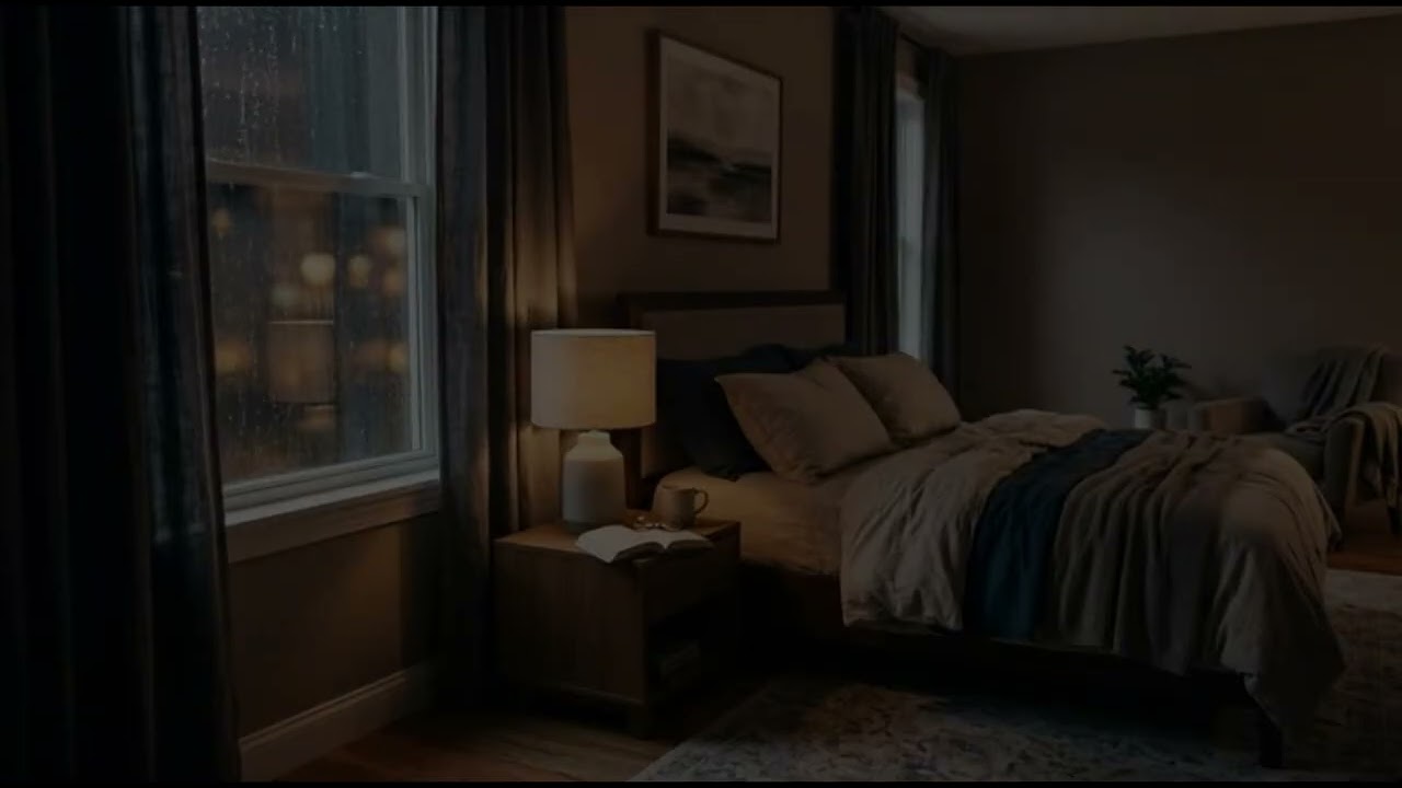 Sleep Fast Tonight 🌧️ Calming Rain on the Window & Soft Distant Thunder