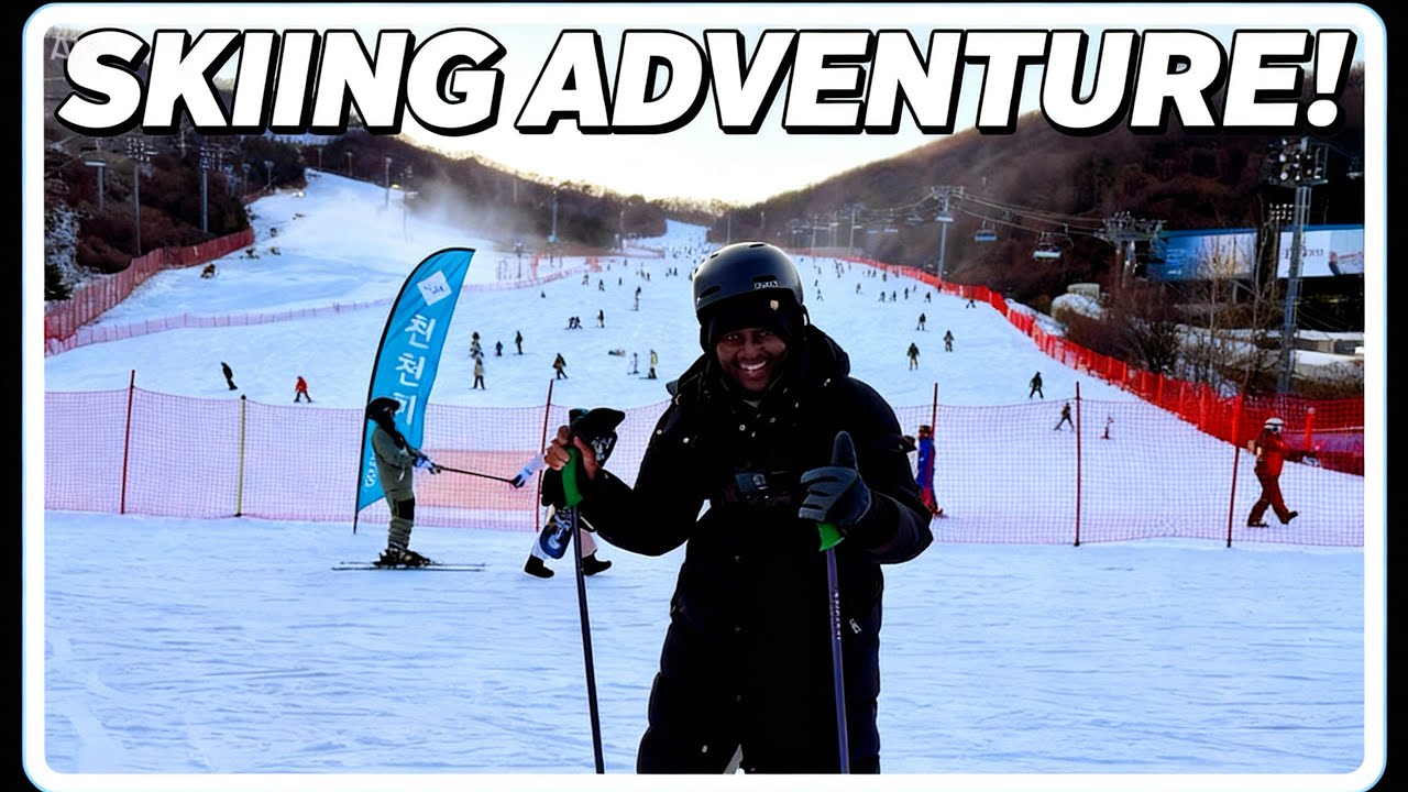 Skiing Adventure in Seoul, Konjiam Resort.